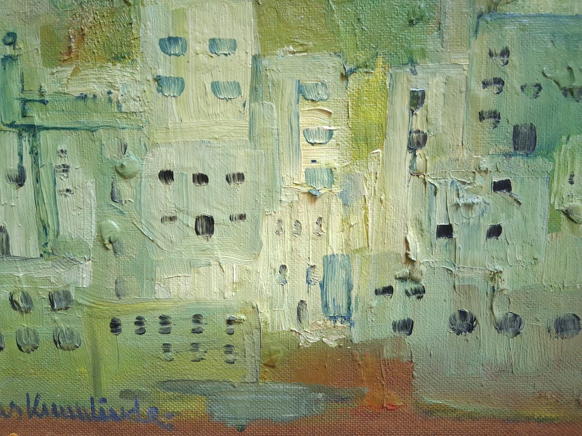 Oil On Panel North African City Hans Krumlinde-photo-3