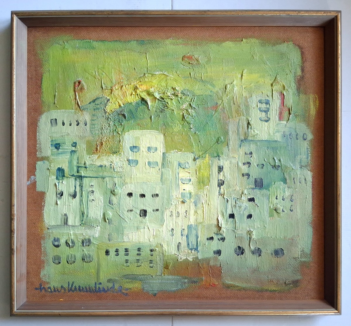 Oil On Panel North African City Hans Krumlinde