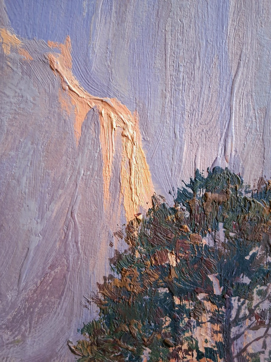 Benjamin SARRAILLON (1900-1989) huile sur bois falaises en Corse-photo-5