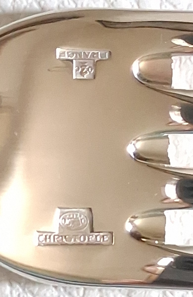 Christofle Cutlery Set 49 Pieces 12 Cutlery Model Crossed Ribbons Louis XVI Style Silver Metal-photo-2
