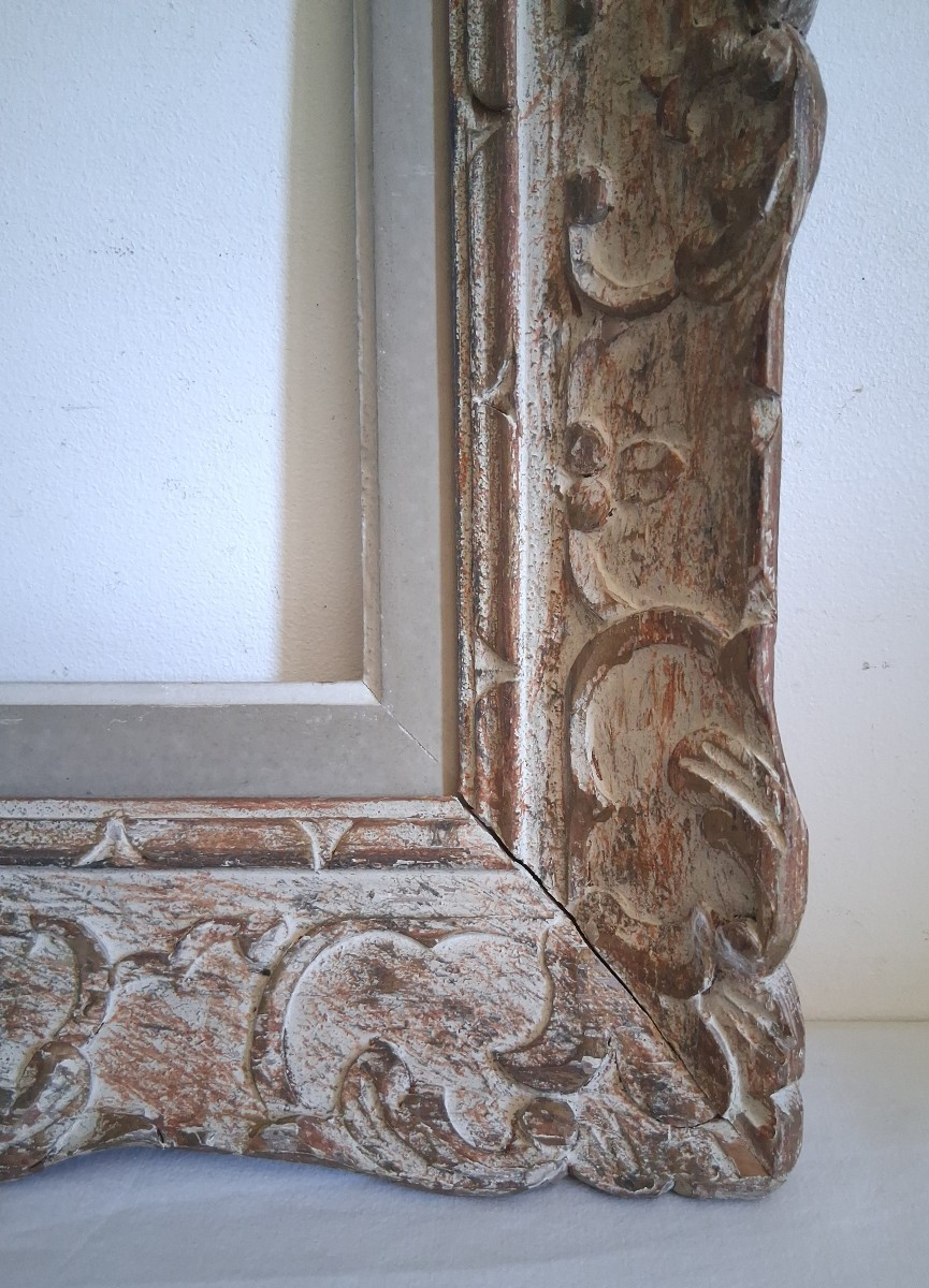 Cadre Montparnasse en bois sculpté format 3F pour tableau 27 X 22 cm-photo-3