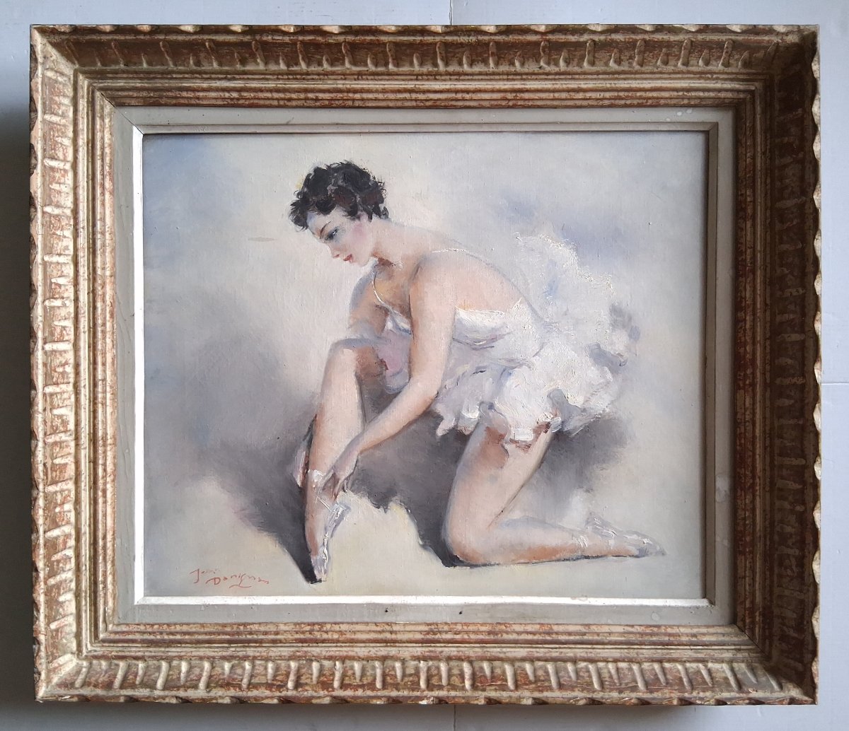 Jean DARIGNAN huile sur toile ballerine "Petit rat de l'Opéra"