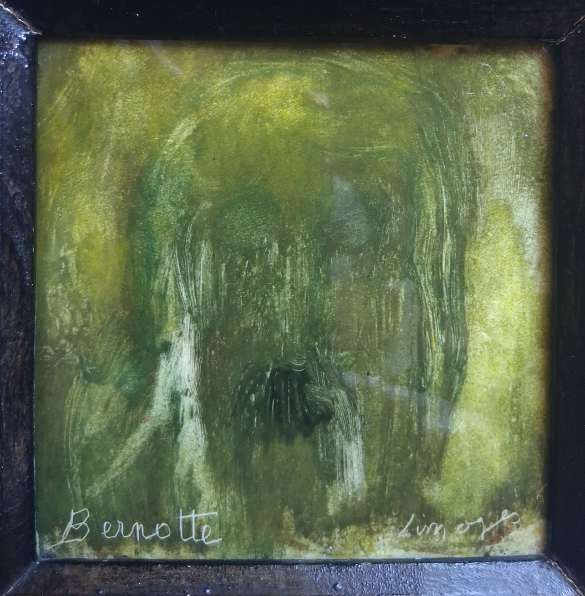 Pierre Bernotte (1929-1996) Fired Painting On Ceramic Limoges 1968-photo-2