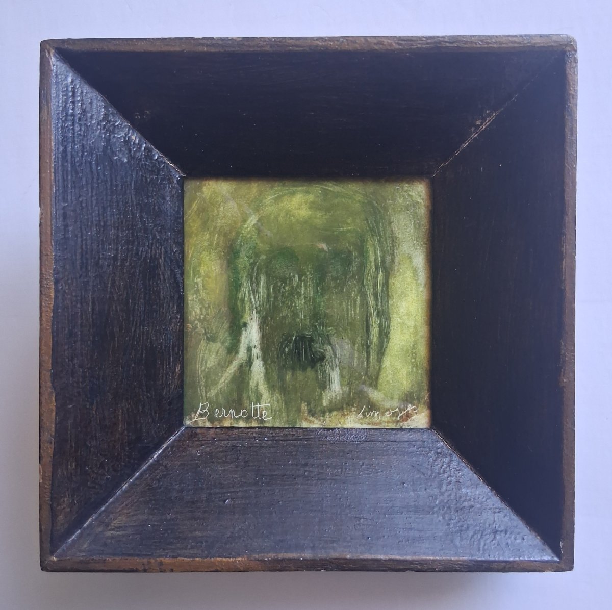 Pierre Bernotte (1929-1996) Fired Painting On Ceramic Limoges 1968