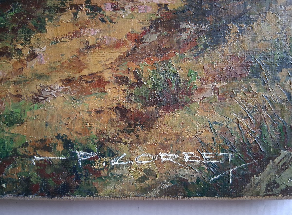 Paul Corbet (1920–2005) Mountain Landscape Mont-blanc Alps Oil On Canvas-photo-7