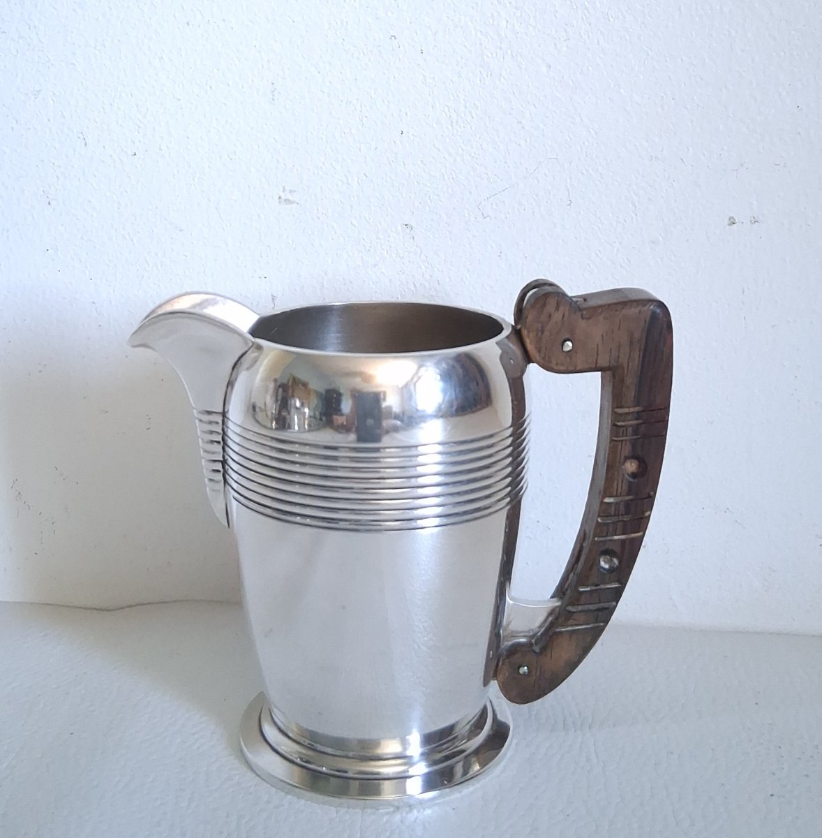 ERCUIS service à thé café en métal argenté modèle Dragon 1930 Art Déco-photo-2