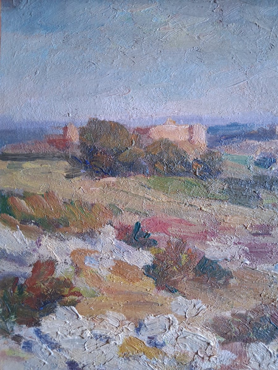 Abel Lauvray (1870–1950) Fort Saint-andré Villeneuve-lès-avignon Oil On Canvas-photo-3