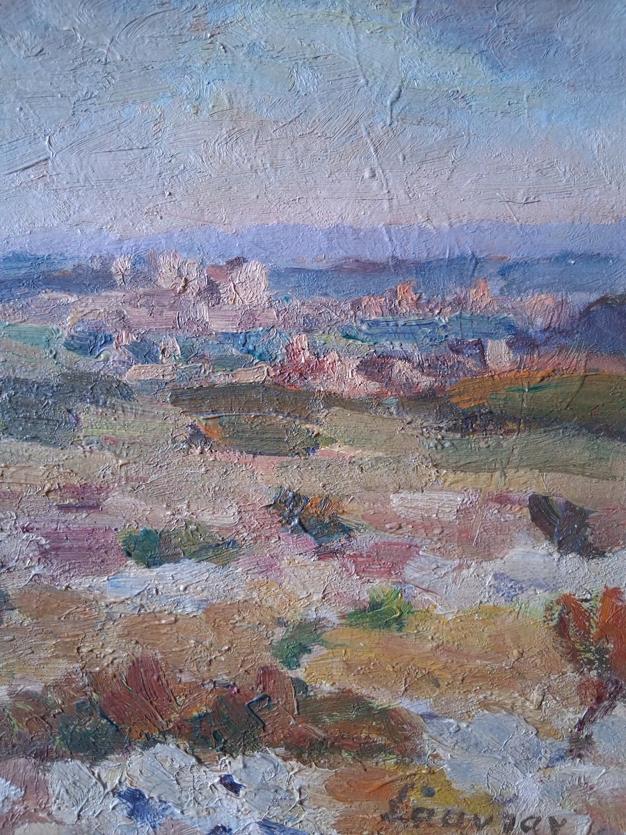 Abel Lauvray (1870–1950) Fort Saint-andré Villeneuve-lès-avignon Oil On Canvas-photo-1