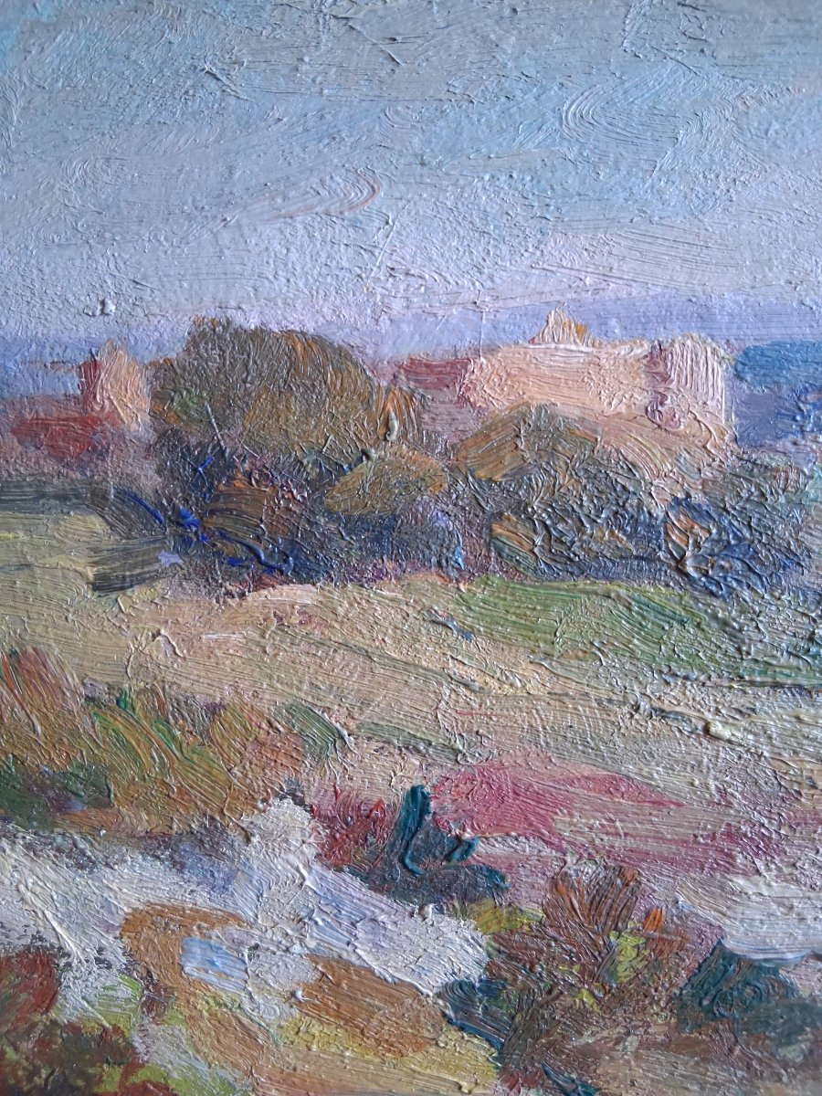 Abel Lauvray (1870–1950) Fort Saint-andré Villeneuve-lès-avignon Oil On Canvas-photo-2