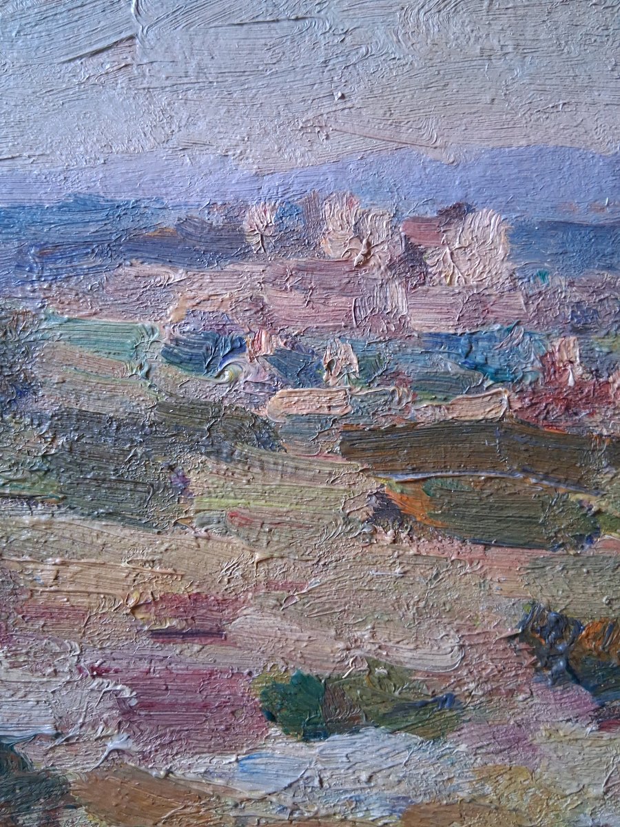 Abel Lauvray (1870–1950) Fort Saint-andré Villeneuve-lès-avignon Oil On Canvas-photo-3