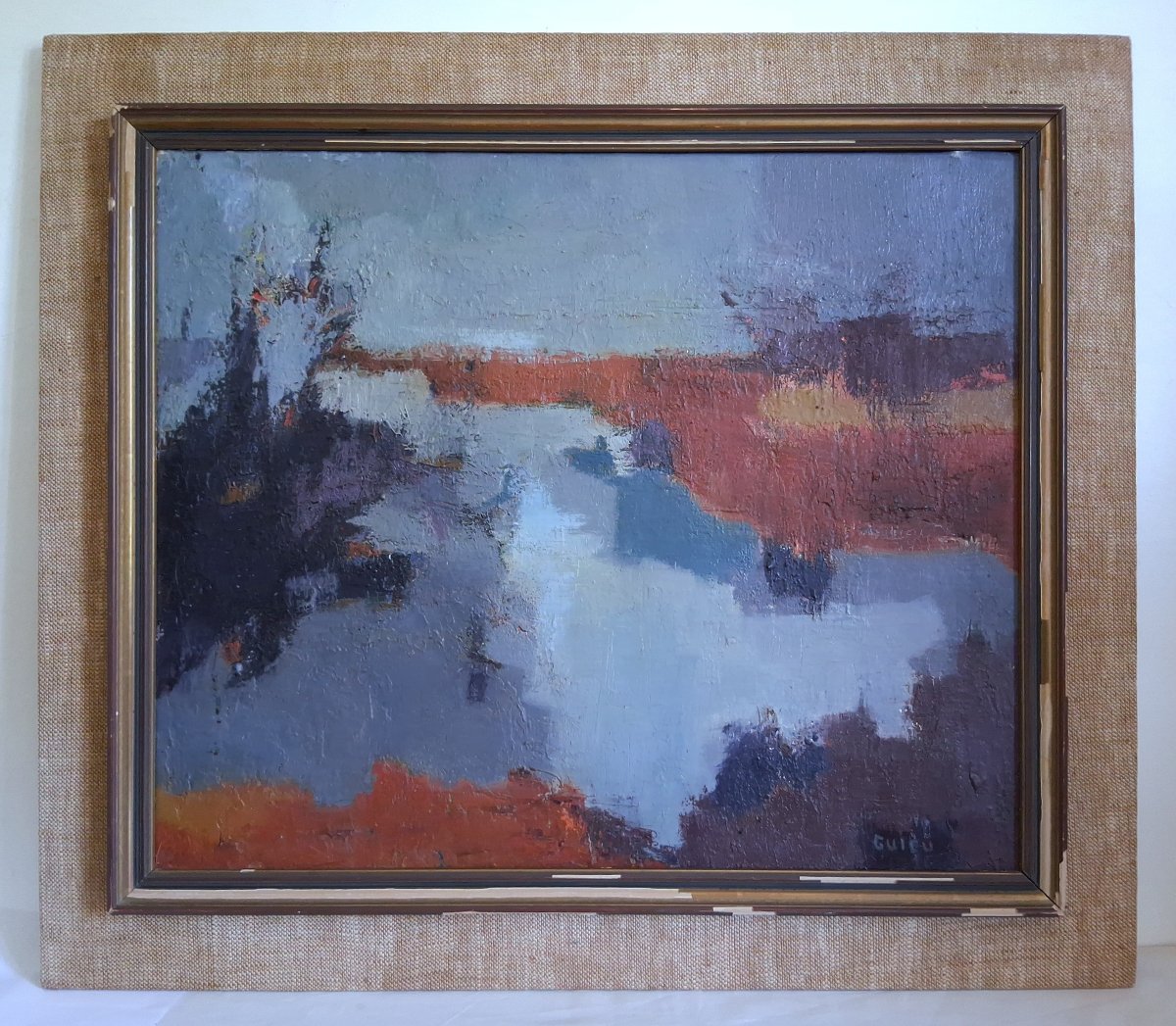 Nicole Guieu (1935–2018) Abstract Composition Oil On Canvas
