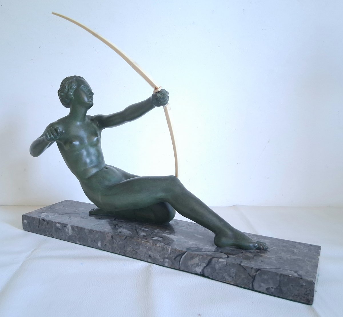 Diana The Huntress Sculpture 1930 Art Deco Oudine Alexandre Ouline-photo-2