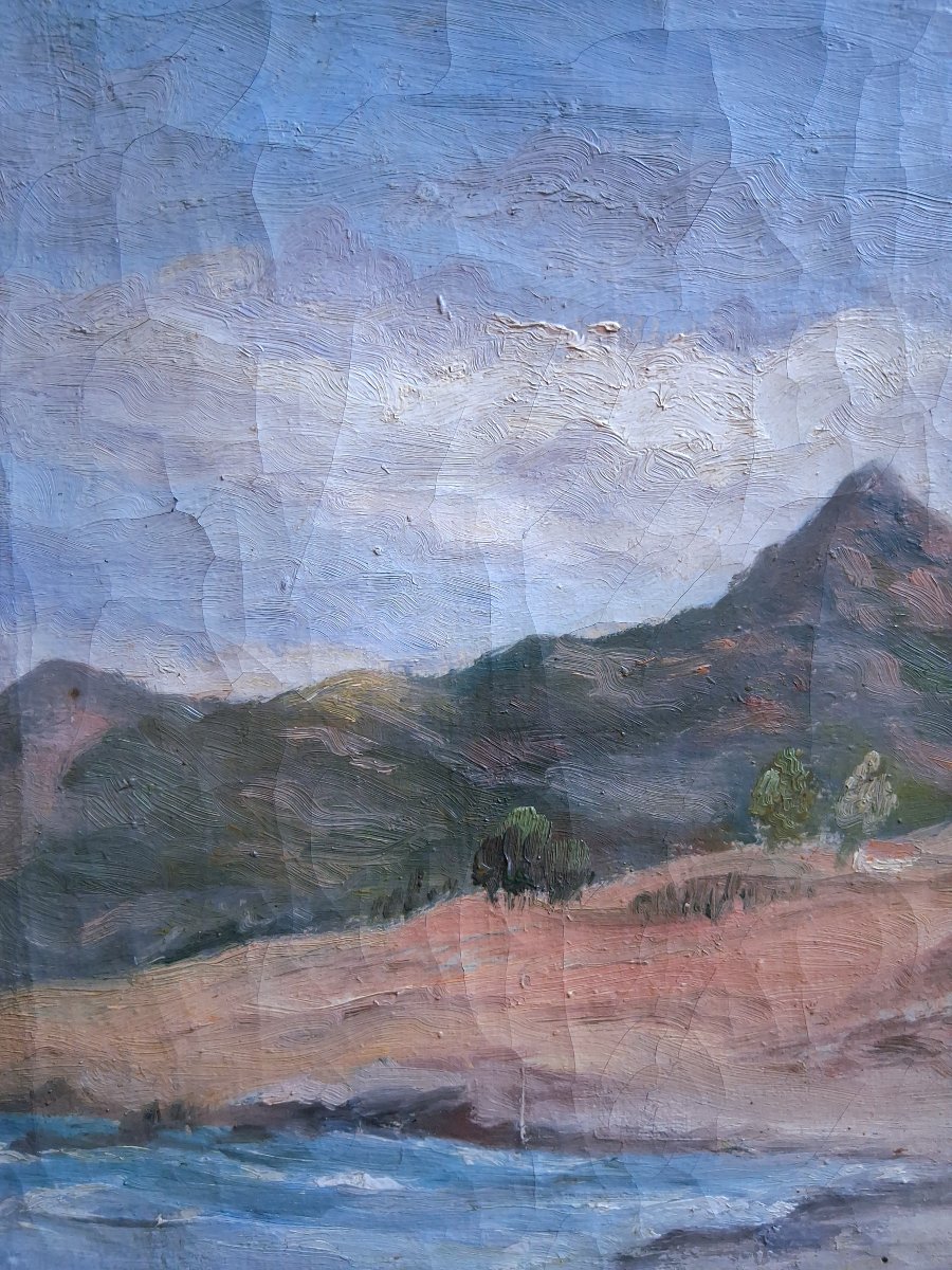Georges VASSALLO huile sur toile paysage orientaliste Maroc ou Algérie-photo-3