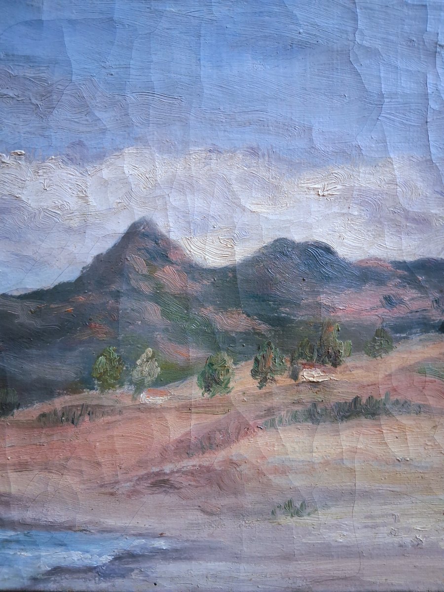 Georges VASSALLO huile sur toile paysage orientaliste Maroc ou Algérie-photo-4