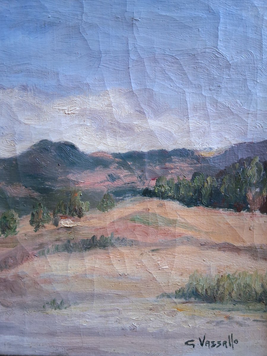 Georges VASSALLO huile sur toile paysage orientaliste Maroc ou Algérie-photo-1