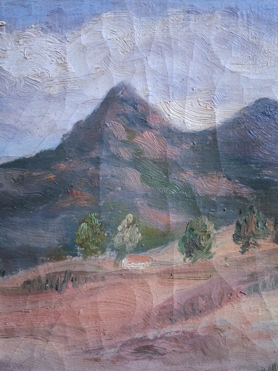 Georges VASSALLO huile sur toile paysage orientaliste Maroc ou Algérie-photo-3