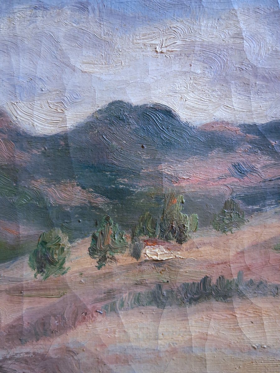 Georges VASSALLO huile sur toile paysage orientaliste Maroc ou Algérie-photo-4