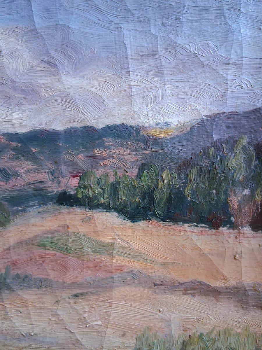 Georges VASSALLO huile sur toile paysage orientaliste Maroc ou Algérie-photo-5