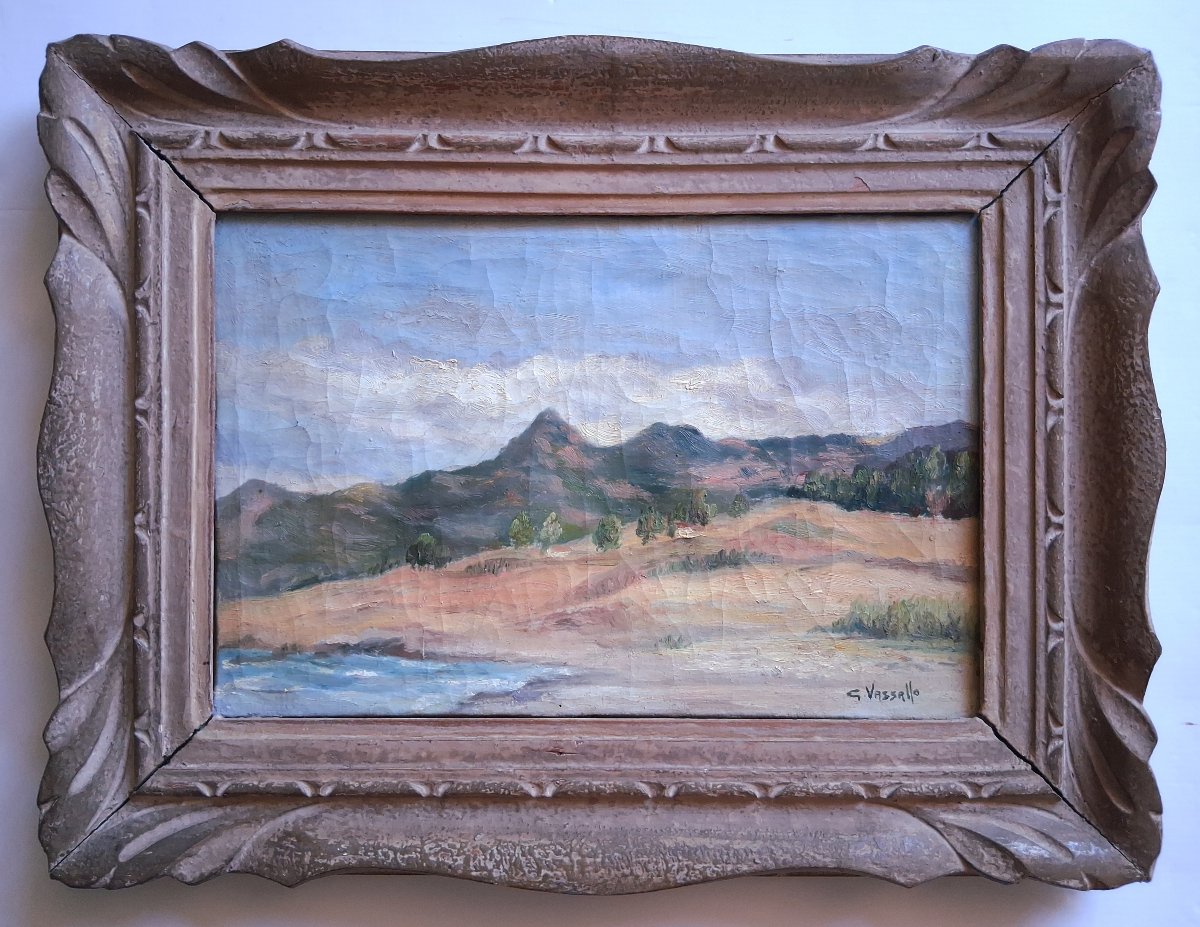 Georges VASSALLO huile sur toile paysage orientaliste Maroc ou Algérie