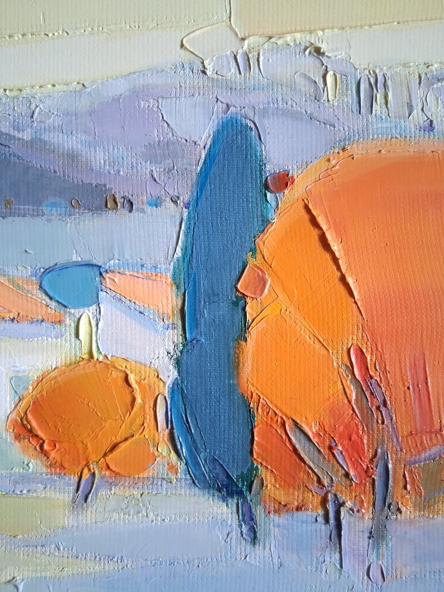 Jacques Petit (1925-2019) Oil On Canvas Provençal Landscape "automne Aux Romanes" Mérindol-photo-4