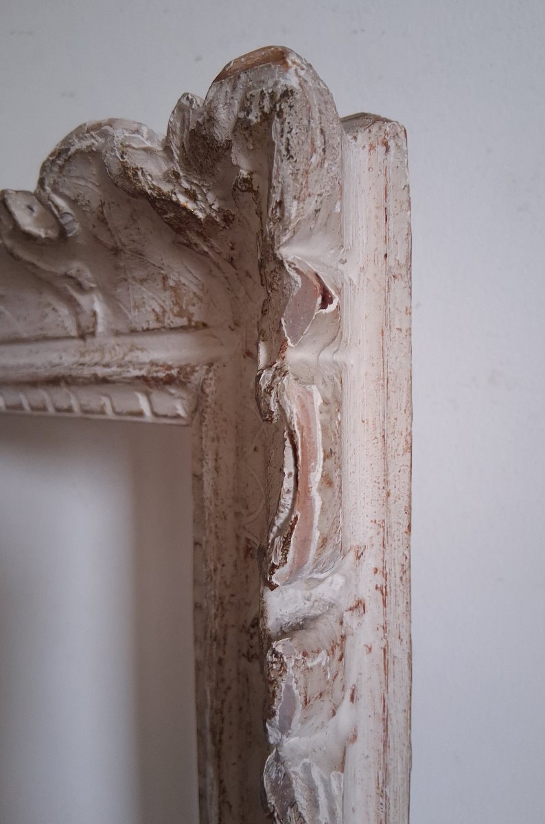 Carved Wooden Montparnasse-style Frame For A 32 X 27 Cm Painting-photo-1