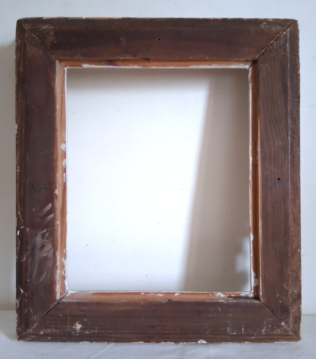 Carved Wooden Montparnasse-style Frame For A 32 X 27 Cm Painting-photo-2