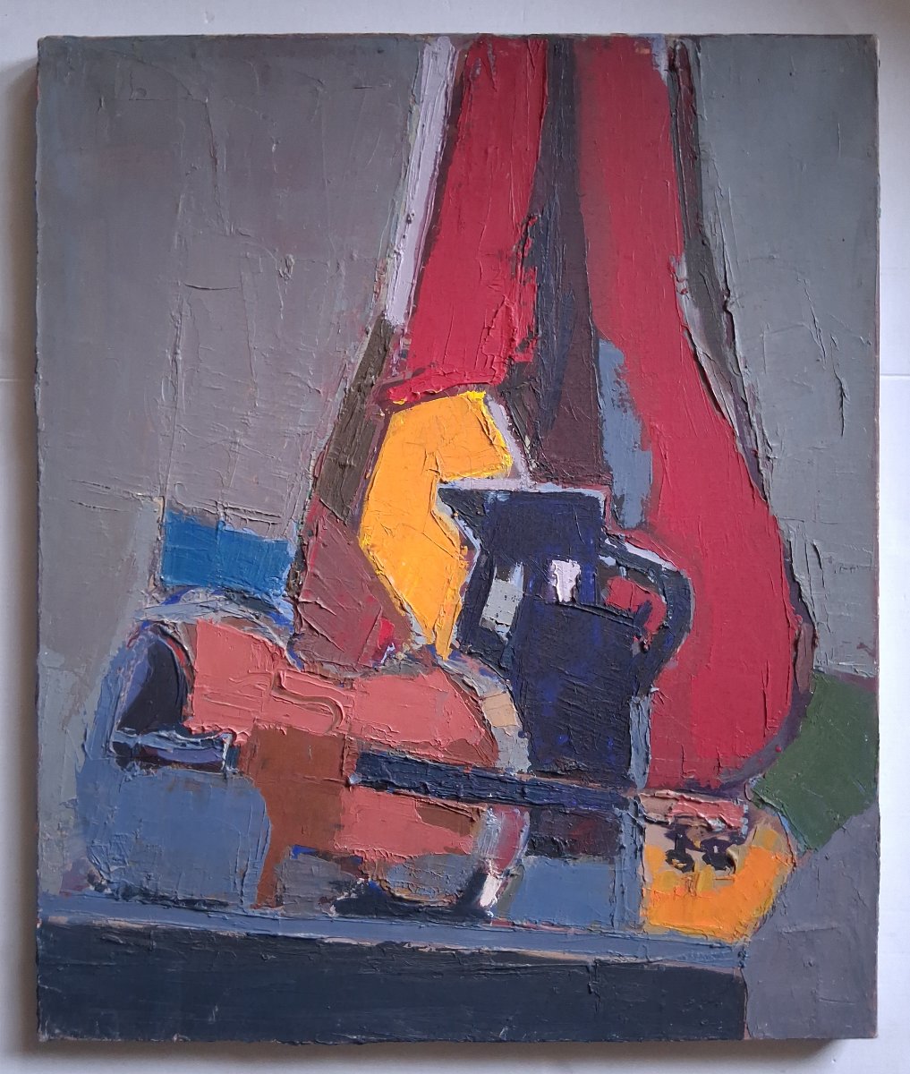 Oil On Canvas Still Life With A Violin-photo-2