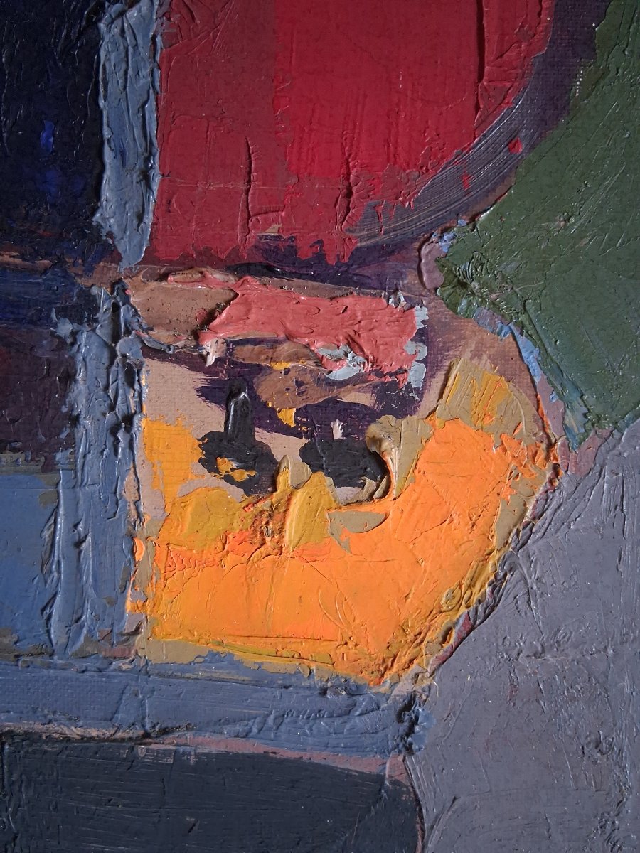 Oil On Canvas Still Life With A Violin-photo-5