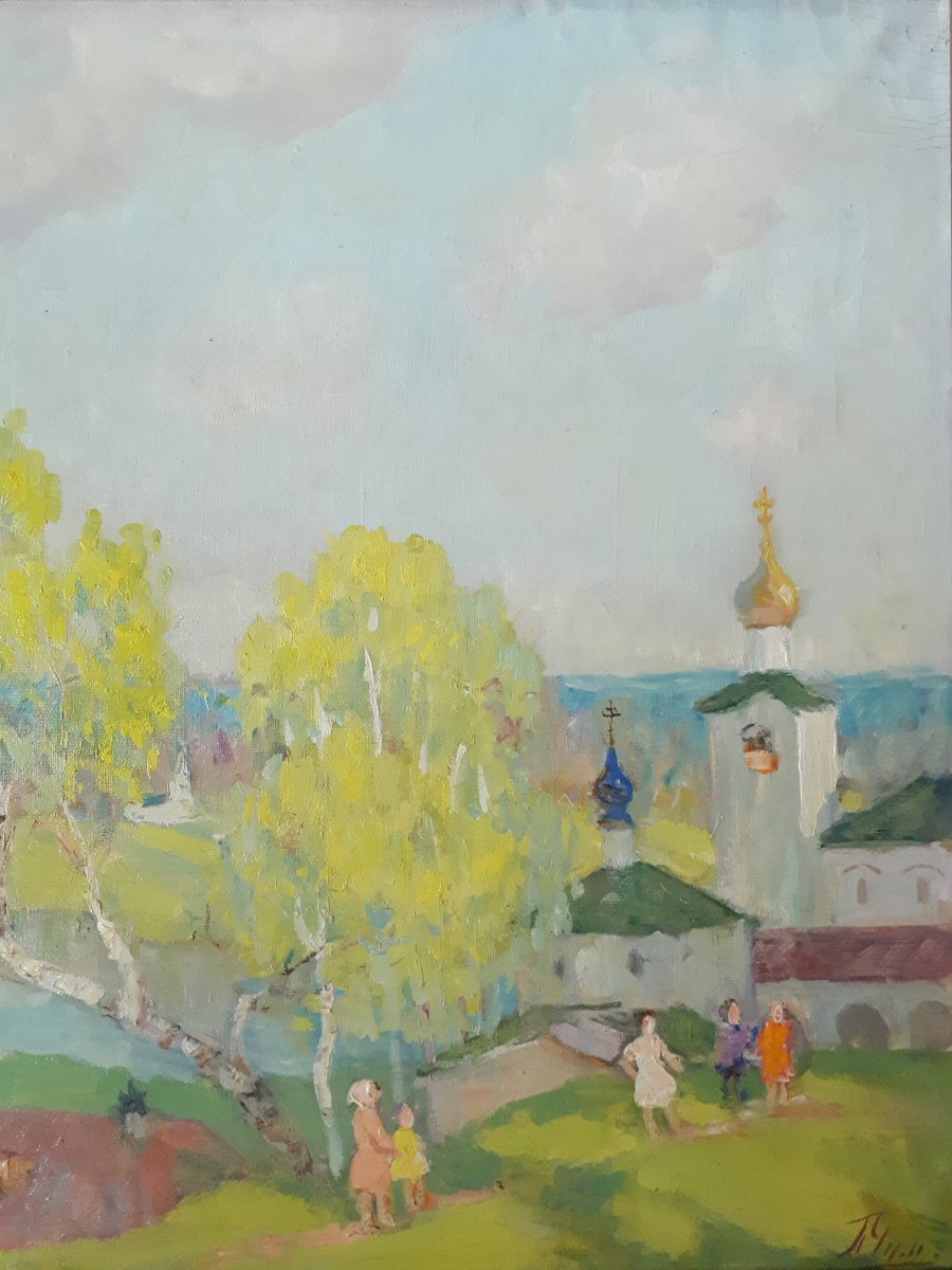 Piotr Tchoumatchenko School Of Moscow Russia Oil On Canvas -photo-4