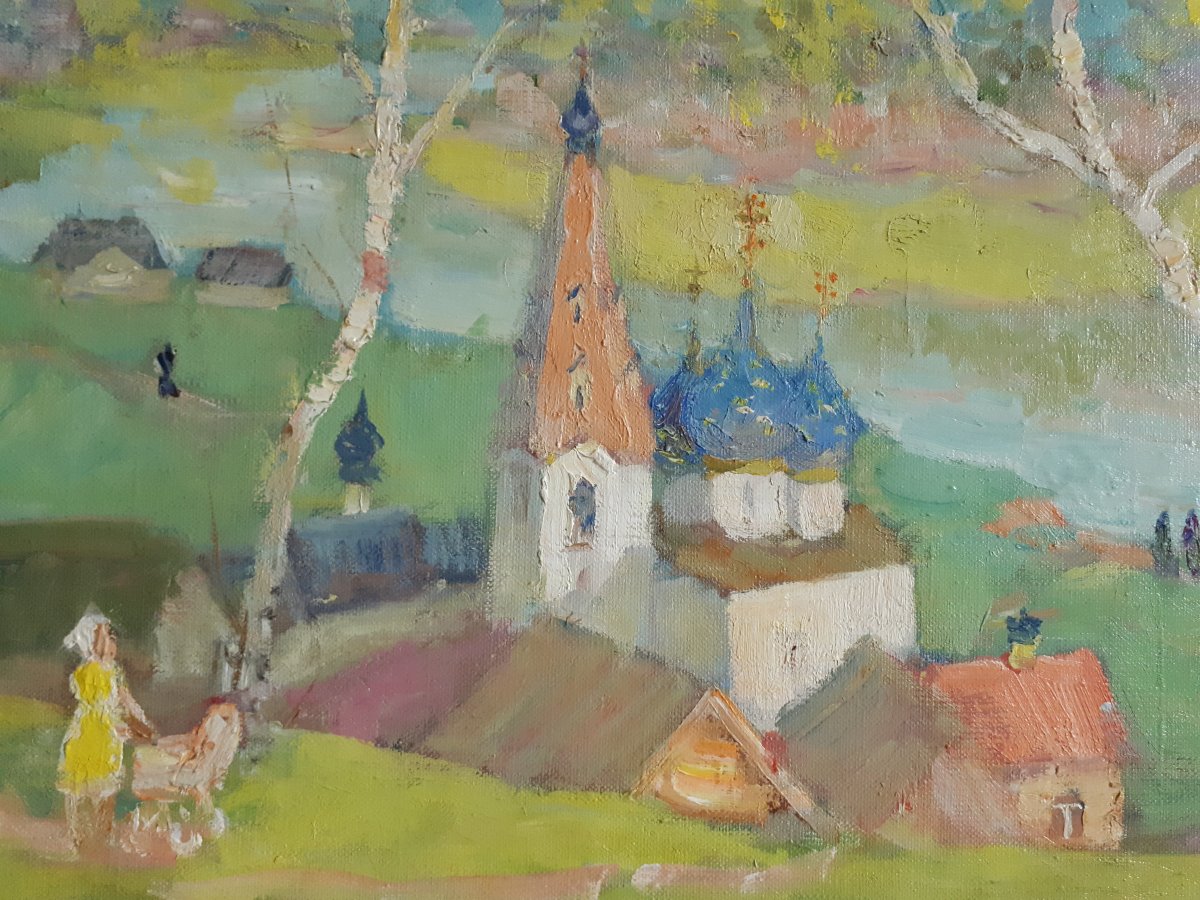 Piotr TCHOUMATCHENKO Ecole de Moscou Russie huile sur toile -photo-1