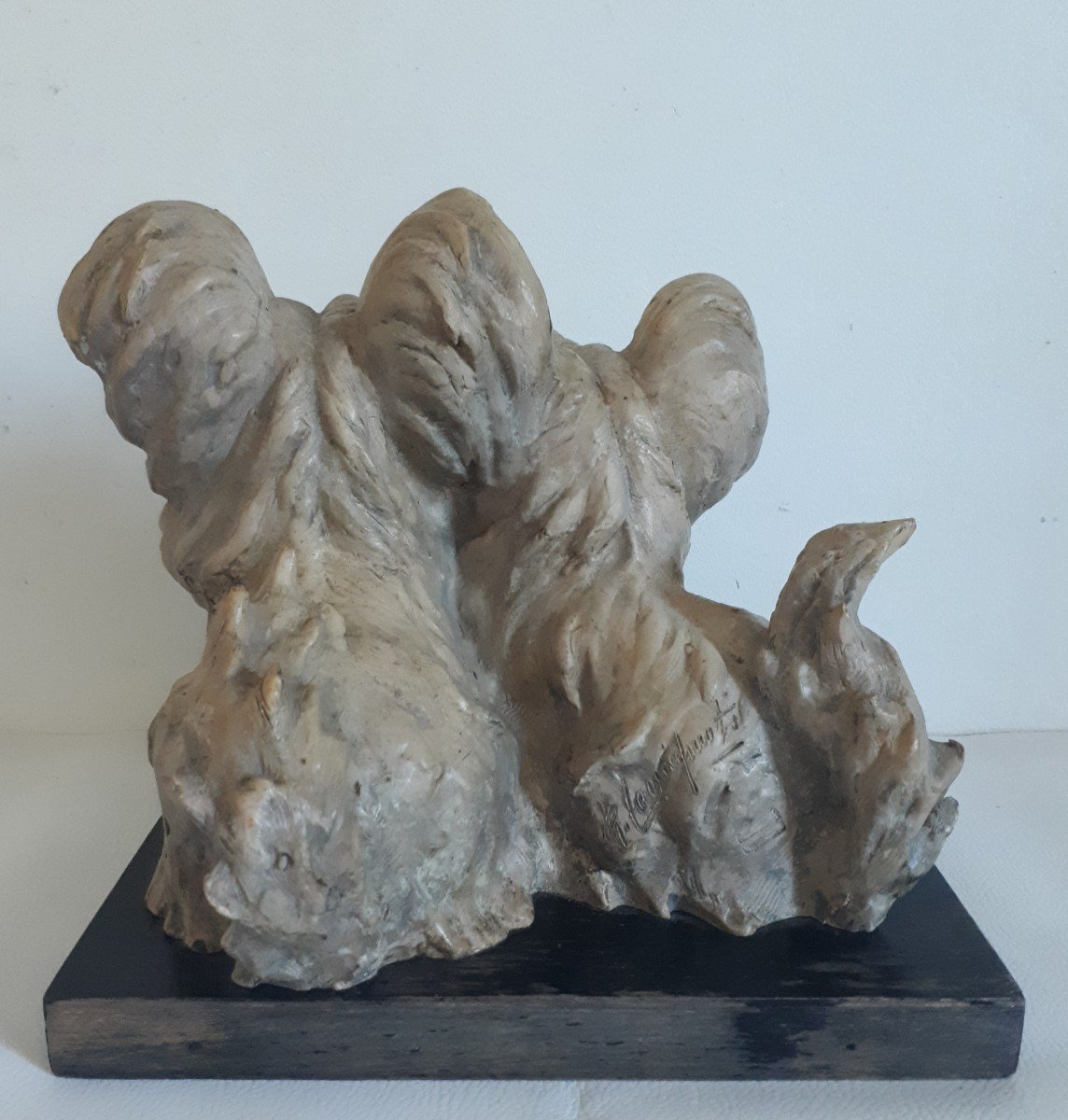 Guido Cacciapuoti (1892-1953) Italy Animal Sculpture Dogs In Terracotta Dogs-photo-4