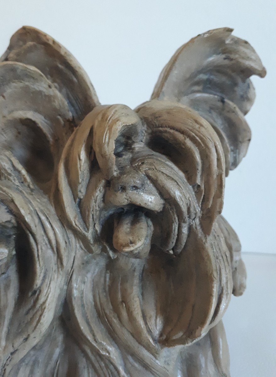 Guido CACCIAPUOTI (1892-1953) Italie sculpture animalière en terre cuite chiens-photo-5