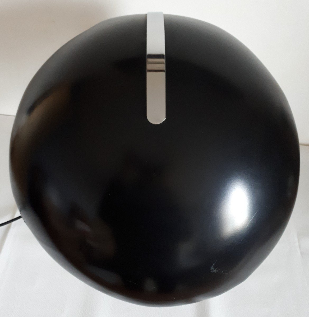 Importante lampe de bureau en métal laqué noir 1970 design-photo-6
