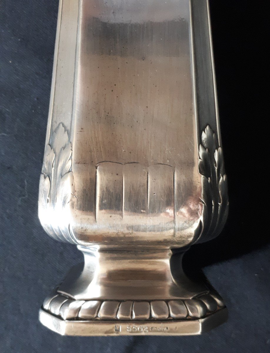 Gallia Christofle vase en métal argenté 1900 Art Nouveau-photo-4