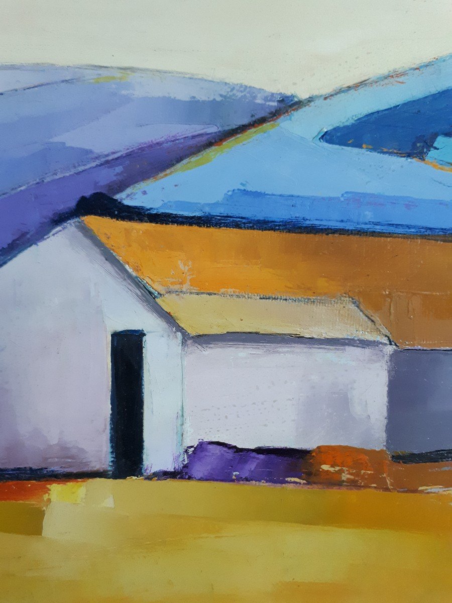 Tableau huile sur toile paysage J. GONIN-photo-5