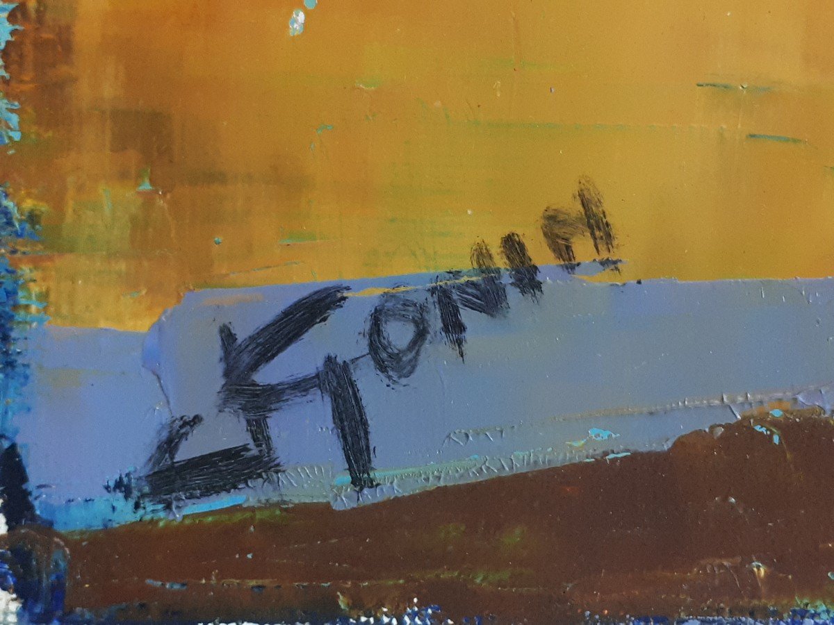 Tableau huile sur toile paysage J. GONIN-photo-7