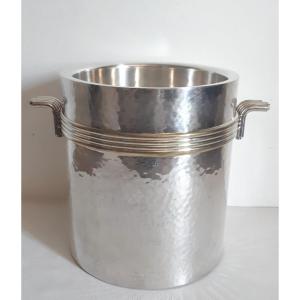 Christian Dior (1905-1957) Champagne Bucket In Silver Metal