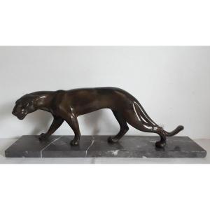Panther Sculpture In Regula M. Font 1930 Art Deco