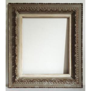 Montparnasse Frame In Carved Wood Format 8f For Painting 46 X 38 Cm