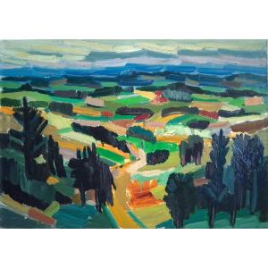 Jean-baptiste Muratore (1915-1977) Oil On Canvas Landscape