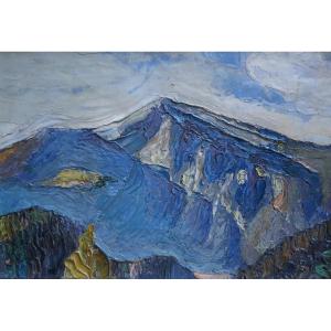 Angelo BENIGNA paysage de montagne huile 1930/1940