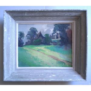 Jo Tanguy Oil On Canvas Breton Landscape Brittany