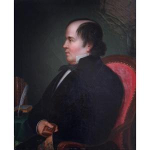 Huile sur toile portrait d'homme première moitié 19ème