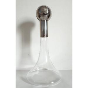 Riedel Wine Decanter Mesa Collection In Crystal And Silver Metal