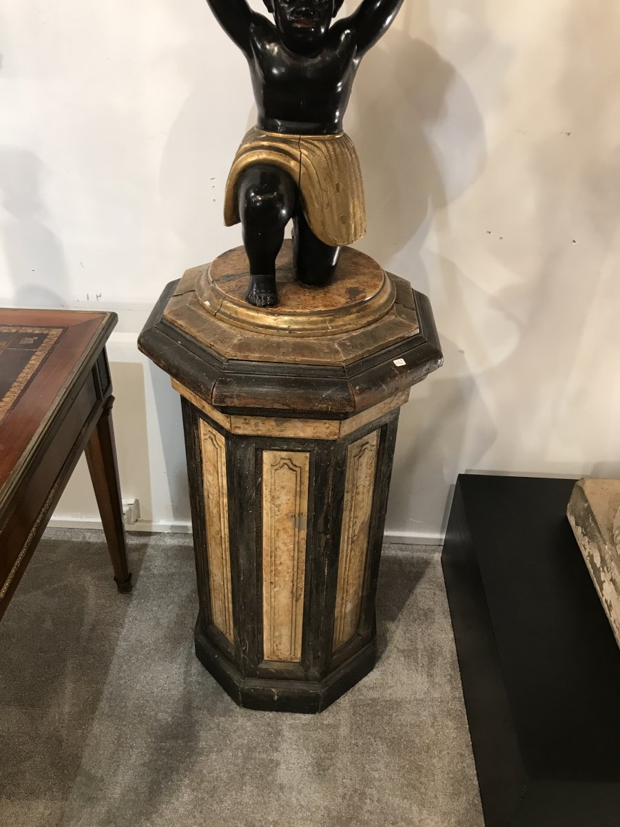 Pair Of Napoleon III Nubian Torchiere-photo-1