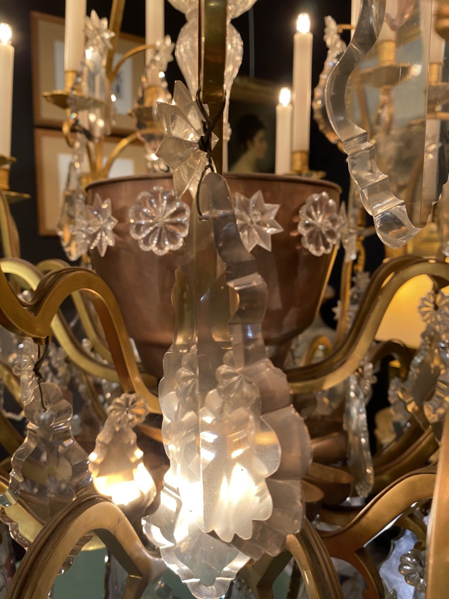 Important Napoleon III Style Cage Chandeliers From The 40s To 32 Light And Four Dagger-photo-2