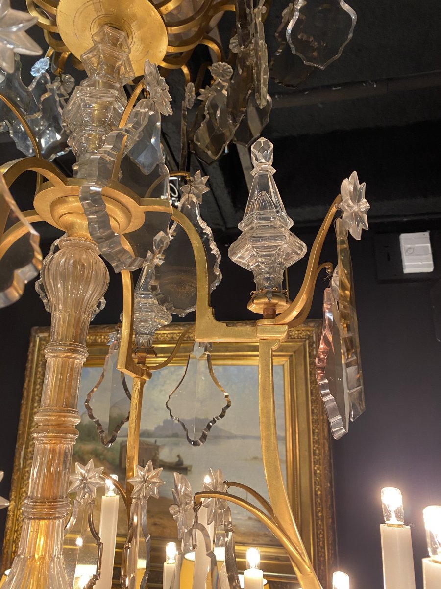 Important Napoleon III Style Cage Chandeliers From The 40s To 32 Light And Four Dagger-photo-4