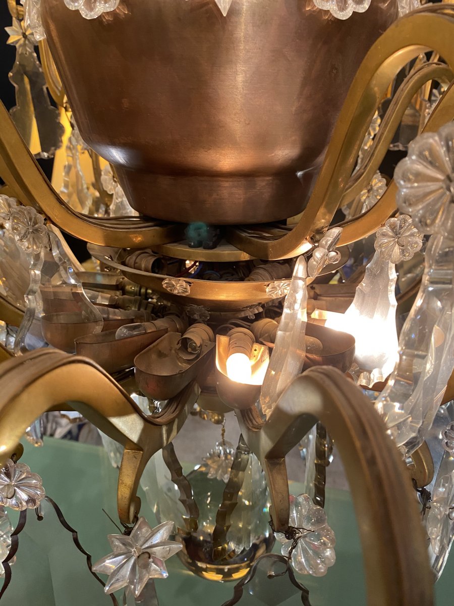 Important Napoleon III Style Cage Chandeliers From The 40s To 32 Light And Four Dagger-photo-1