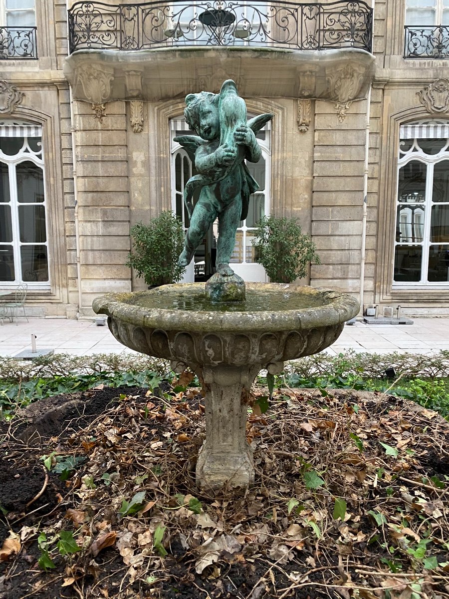 Important De Fontaine De Jardin En Pierre-photo-3