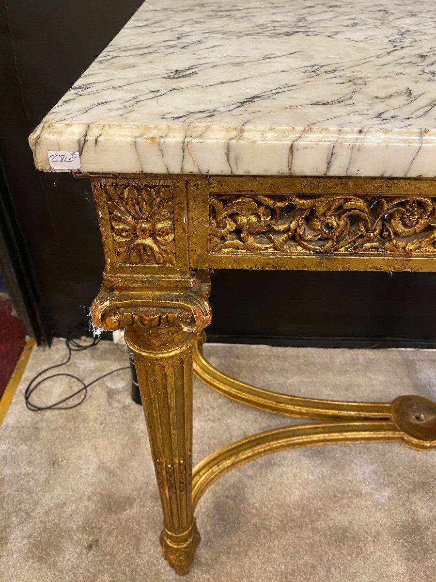 Napoleon III Style Golden Wood Middle Table-photo-2